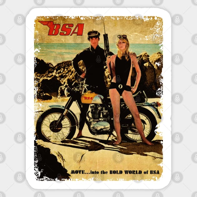 British motorcycle so vintage Sticker by Midcenturydave